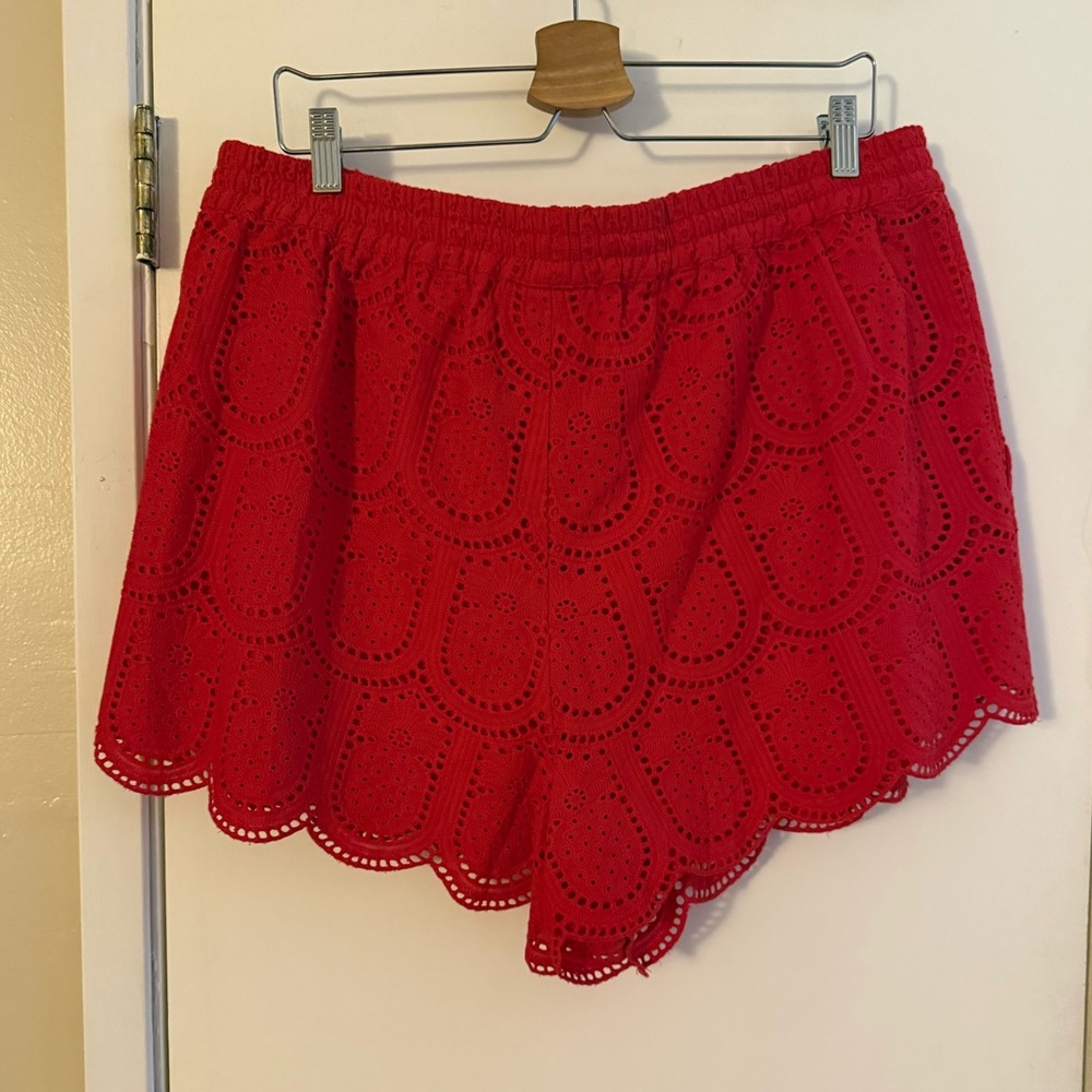 Farm Rio Red Pineapple Eyelet Blouse and Shorts Set - Picture 6 of 9